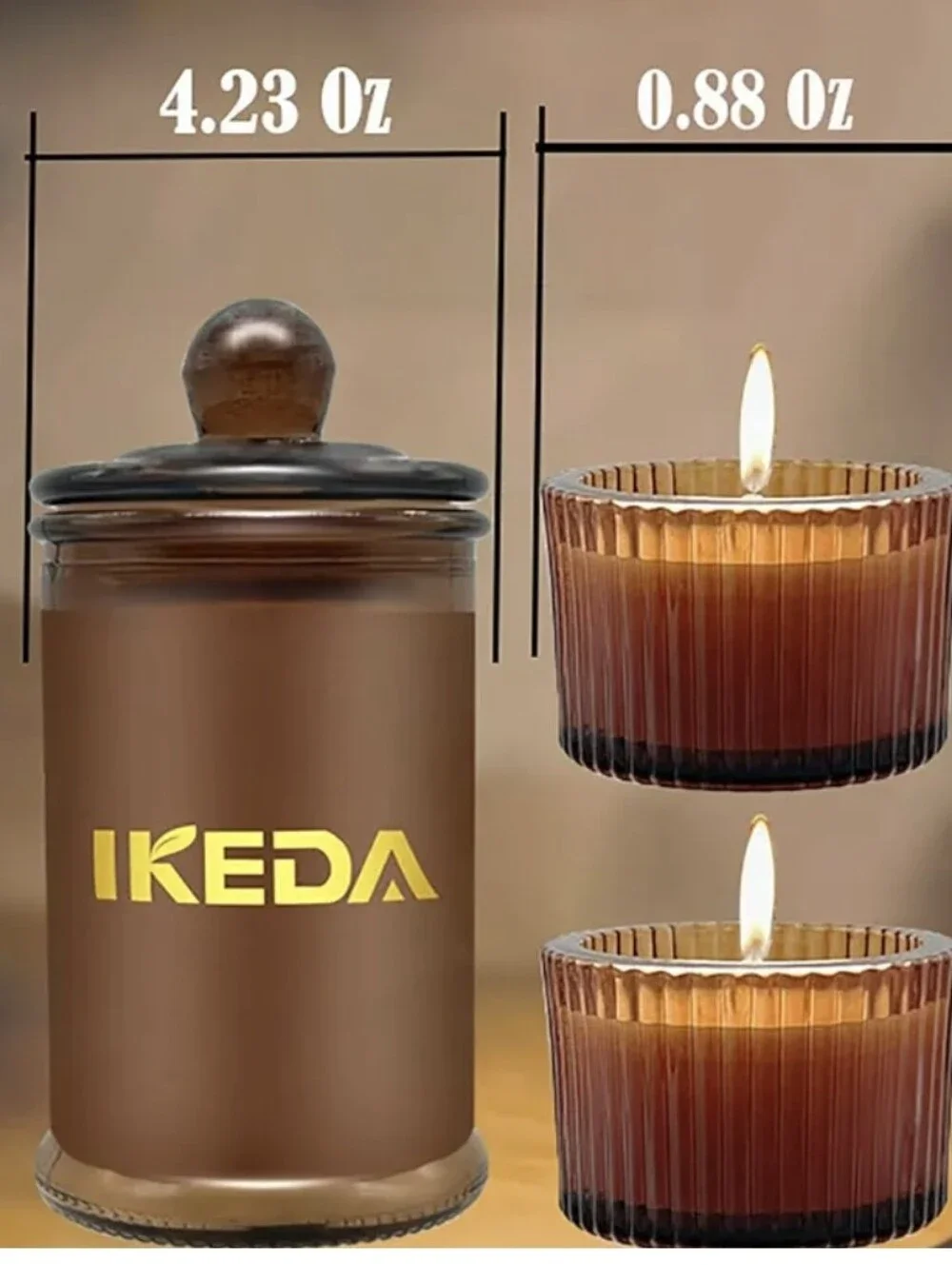 3 Piece Ikeda Candles Freesia